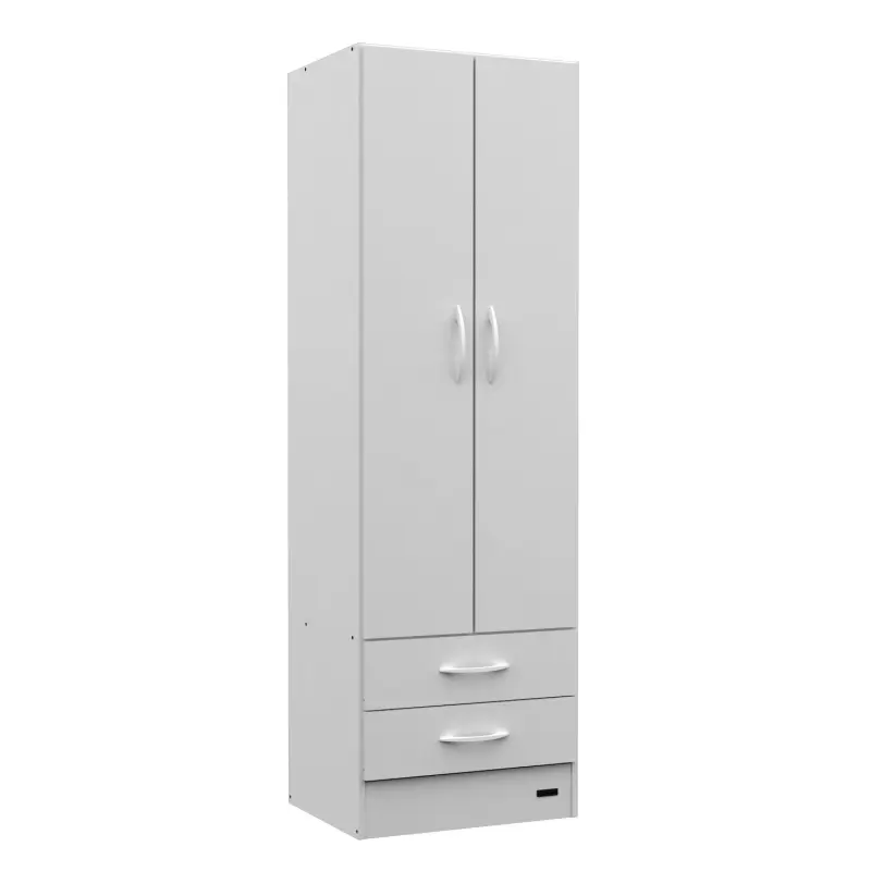 Ropero 60cm 2 puertas 2 cajones BLANCO